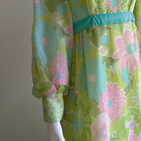Vintage 70's Floral Maxi Dress: Emma Domb - Picture 7 of 8